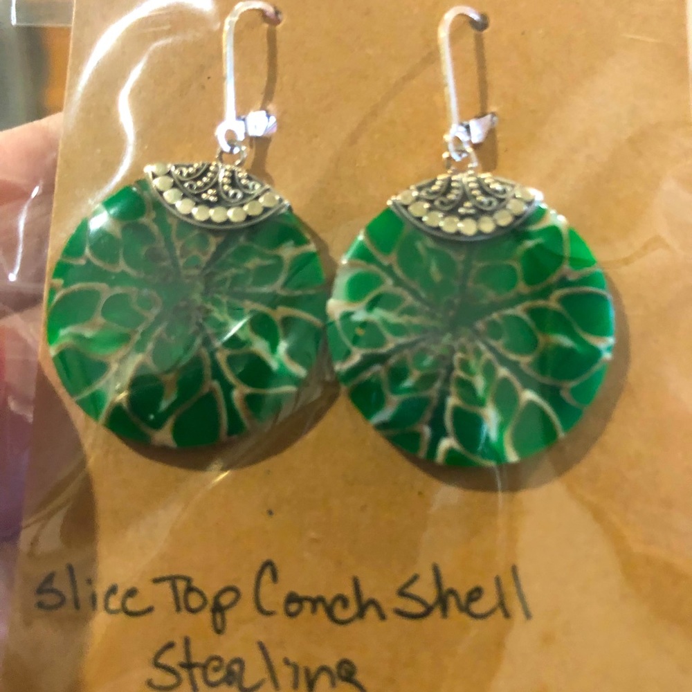 Conch shell earrings